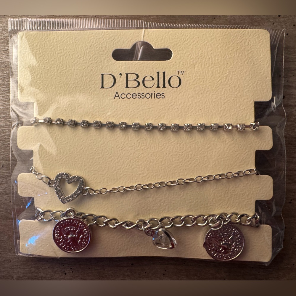 D'Bello Silver Bracelet Set Of 3